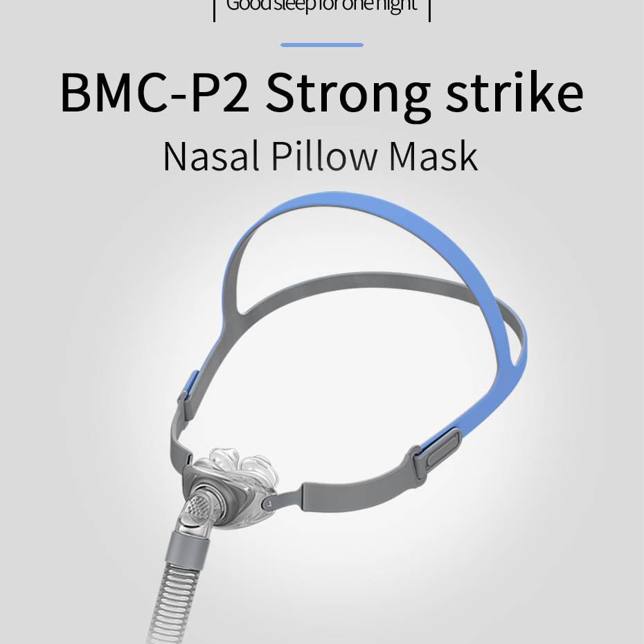 BMC P2 Masker Bantal Hidung Ringan Masker CPAP Tidur untuk Mendengkur Mesin Medis S/M/L Tiga Ukuran Bantal Lembut P2H Tanpa Air