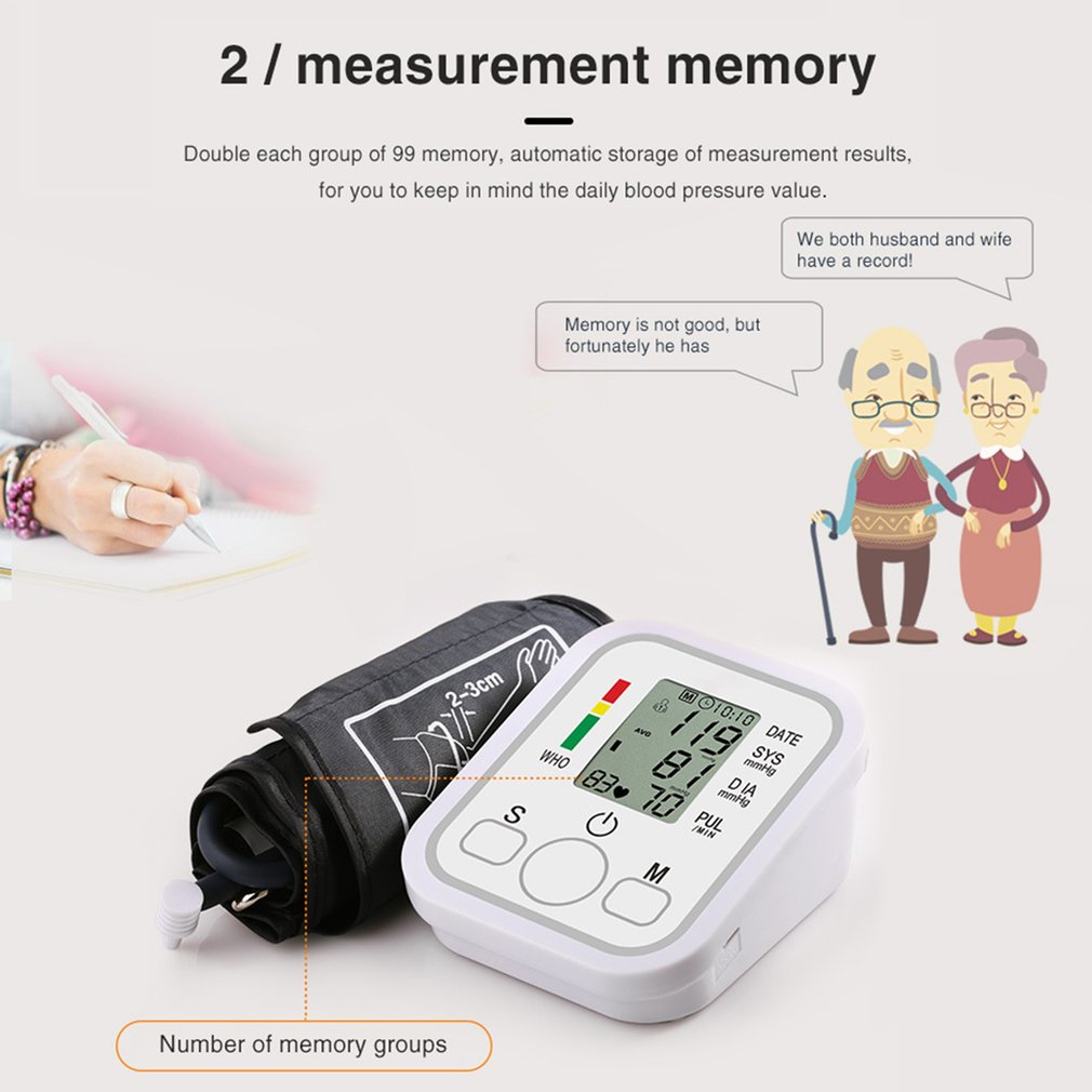 Hematomanometer lengan Monitor otomatis, Tonometer pengukur tekanan BP Medical untuk mengukur tekanan arteri