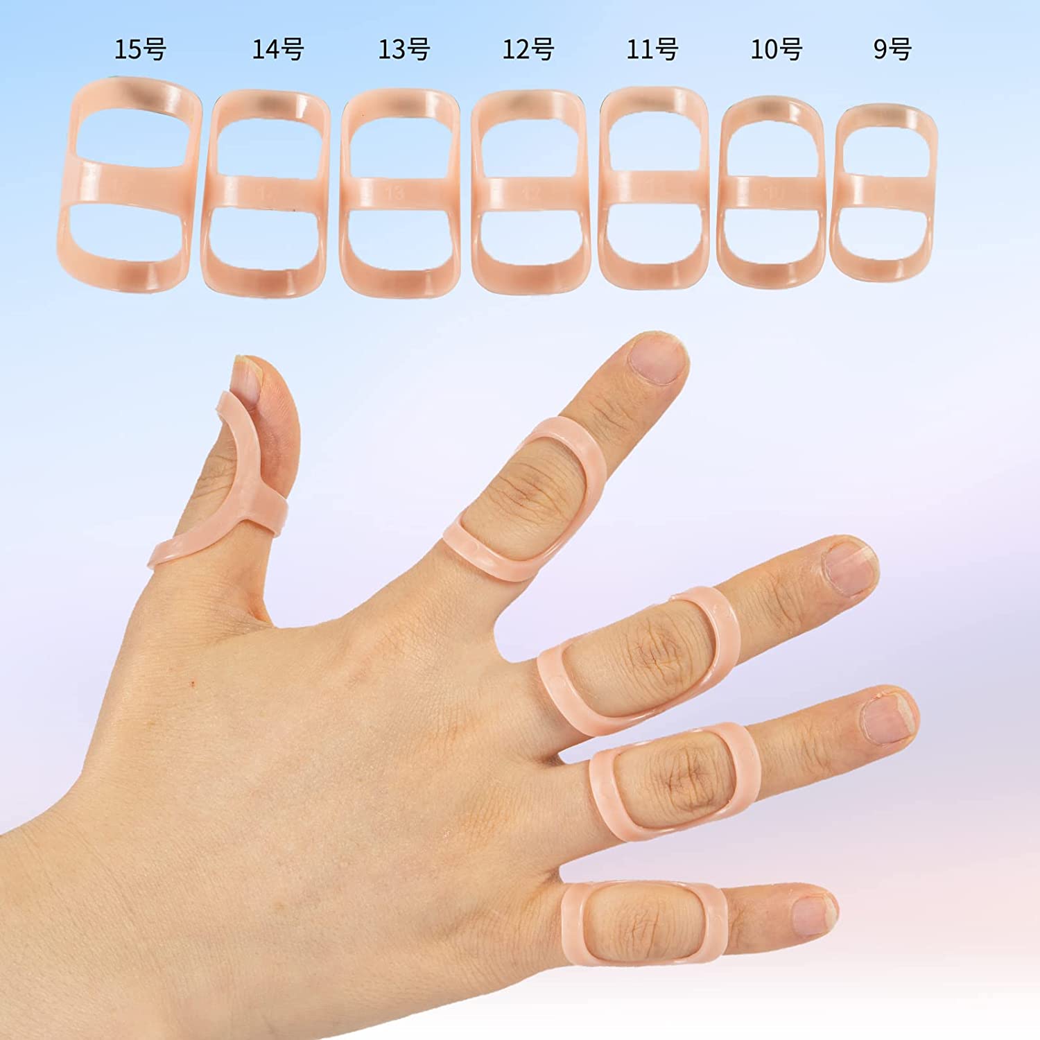 Ghoud 6 buah belat patah jari plastik pelindung jari koreksi Finger Brace sendi recomended