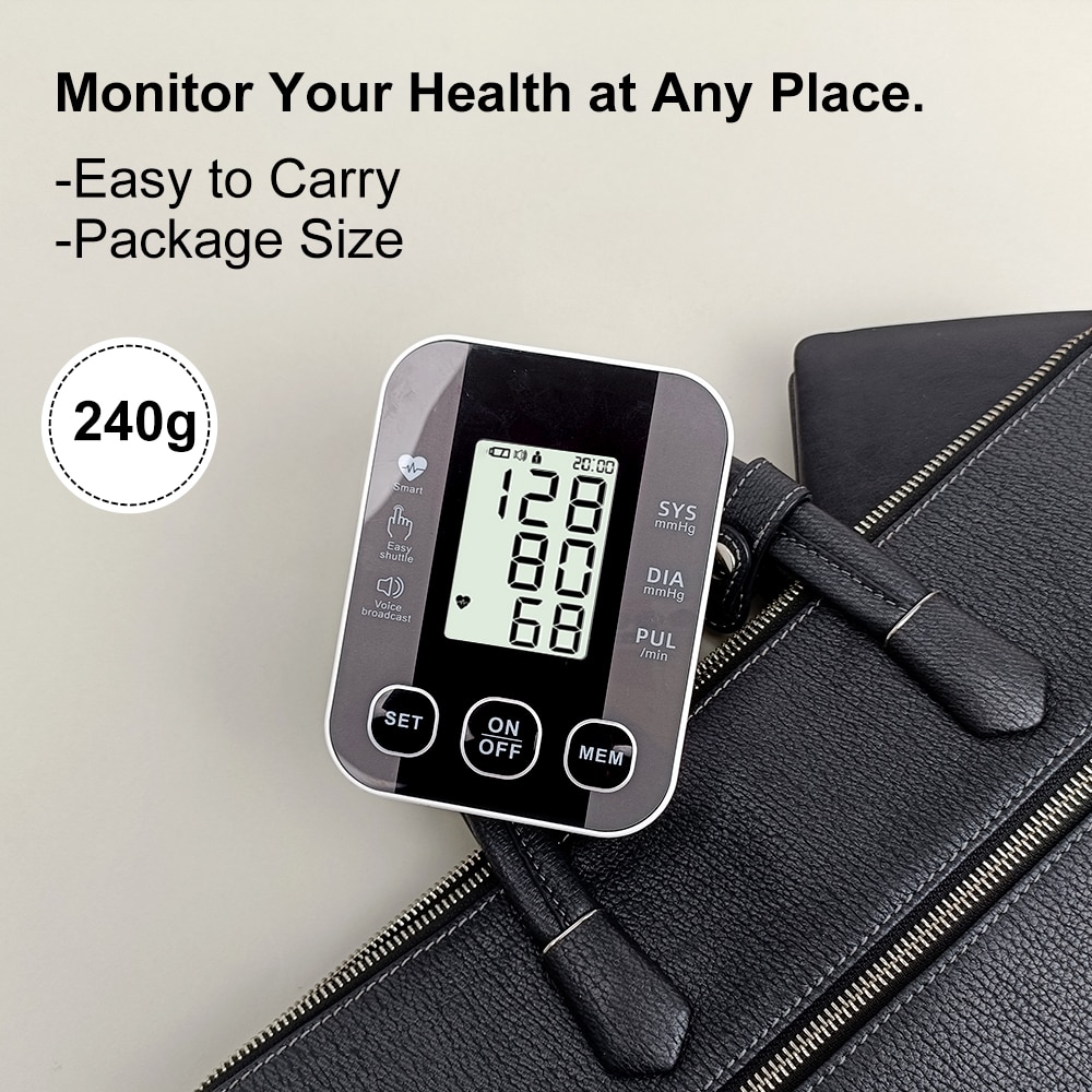 Tonometer lengan atas Digital, 2 pengguna Monitor tekanan darah medis detak jantung tentensiometer Meter manset dewasa 32