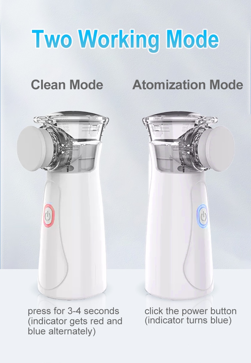 Medical Handhe Portable Nebulizer Inhalator Adult Kids Mini Silent Steam Nasal Humidifier Inhaler Tools Nebulizer Asthma